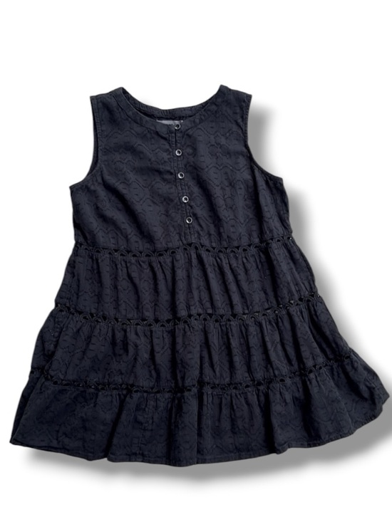 Anthropologie Tops - By Anthropologie Black Cotton Tiered Babydoll Sleeveless Top Size Small